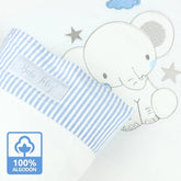 Juego De Sábanas Blancas Bordado Azul Surtido El Bebé Feliz Algodón